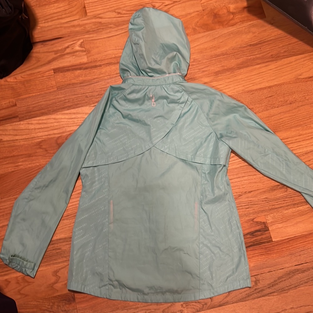 Hind Rain Jacket with hood teal / mint colored large - Picture 6 of 9